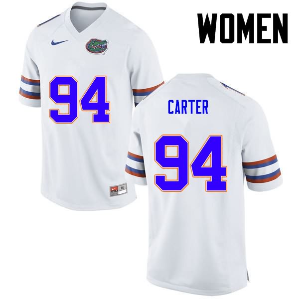 Women's NCAA Florida Gators Zachary Carter #94 Stitched Authentic Nike White College Football Jersey FOT6865KG